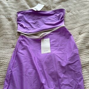 purple midi skirt set from Revolve